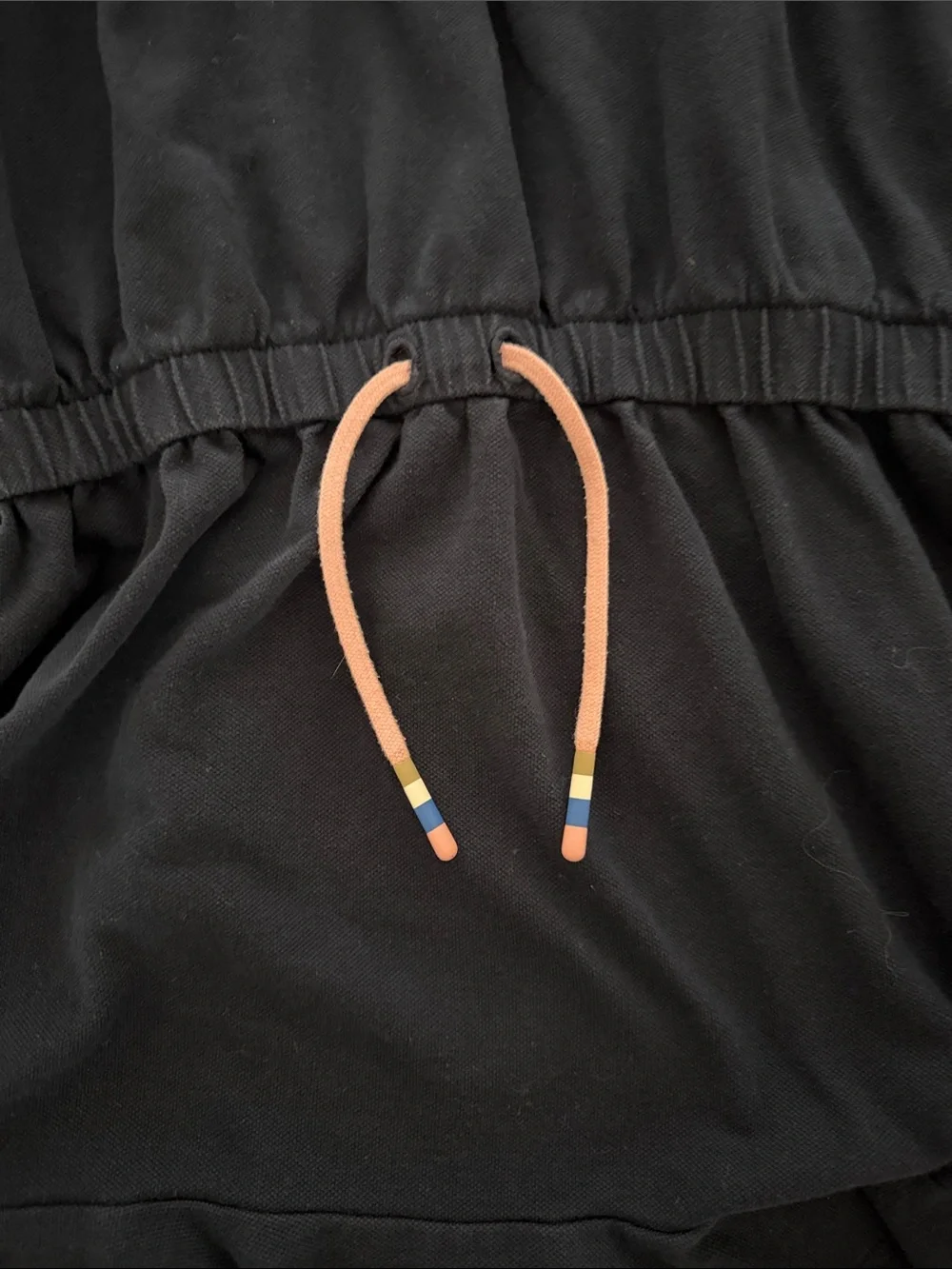 Lacoste Navy Hooded Drawstring Dress with Pink Cord size 6